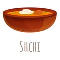 Shchi icon, cartoon style