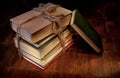 Sheaf of old books Royalty Free Stock Photo