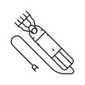 shear sheep electric tool line icon vector illustration