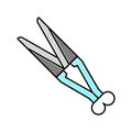 shear sheep hand tool color icon vector illustration