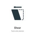 Shear vector icon on white background. Flat vector shear icon symbol sign from modern tools and utensils collection for mobile