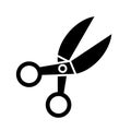 Scissors solid icon. vector illustration isolated on white. glyph style design, designed for web and app. Eps 10