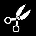 Scissors solid icon. vector illustration isolated on black. glyph style design, designed for web and app. Eps 10