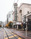 Sheas Buffalo Theater sign in downtown Buffalo, New York