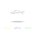 sheatfish, catfish multicolored icons. Element of popular sea animals icon. Signs and symbols outline icon for websites, web desig Royalty Free Stock Photo