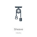 Sheave icon vector. Trendy flat sheave icon from industry collection isolated on white background. Vector illustration can be used Royalty Free Stock Photo