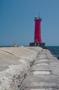 Sheboygan Breakwater Lighthouse, Wisconsin Royalty Free Stock Photo
