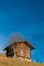 Shed and blue sky, Switzerland