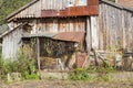 Shed for the homeless. Abandoned house. Old garden plot. Royalty Free Stock Photo