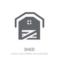 Shed icon. Trendy Shed logo concept on white background from Agriculture Farming and Gardening collection