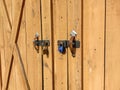 Shed Secured with Two Different Locks Royalty Free Stock Photo