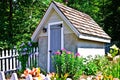 Shed in a Small Garden Royalty Free Stock Photo