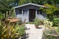 Shed with terrace and garden furniture