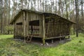 A shed in the woods. A shed in the woods Royalty Free Stock Photo