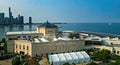 Shedd Aquarium in Chicago from above - aerial photography - CHICAGO, ILLINOIS - JUNE 06, 2023 Royalty Free Stock Photo