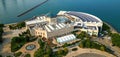 Shedd Aquarium in Chicago from above - aerial photography - CHICAGO, ILLINOIS - JUNE 06, 2023 Royalty Free Stock Photo