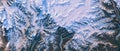 Shedding light on Greenland, satellite image, Greenland ice sheet and its edges. Elements of this image furnished by NASA