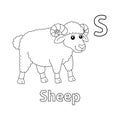 Sheep Alphabet ABC Coloring Page S