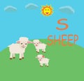 Sheep Alphabet fun cartoon