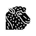 sheep animal zoo glyph icon vector illustration Royalty Free Stock Photo