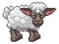 Sheep Pixel Art Farm Animal Video Game Cartoon