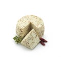 Sheep chees with red pepper and oregano Royalty Free Stock Photo