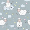 Sheep on clouds