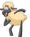 Funny Sheep Cartoon Character Dancing Royalty Free Stock Photo
