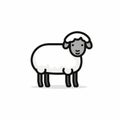 Minimalist Sheep Logo Icon In Flat Style