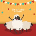 Sheep for Eid-Al-Adha Mubarak. Royalty Free Stock Photo