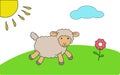 Sheep of Eid Al Adha - Translation : Sacrifice Feast - Vector- Royalty Free Stock Photo