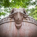 A sheep face bronze