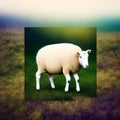 sheep face shot isolated on transparent background cutout