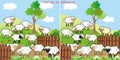 Sheep-find 10 differences