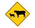 Sheep flock warning sign