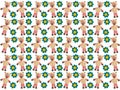 Sheep among the flowers.Plasticine modeling.Background. Royalty Free Stock Photo