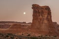 The Sheep Formation And Setting Moon