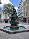 Sheep fountain in Luxembourg Royalty Free Stock Photo