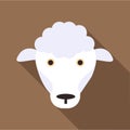 Sheep icon, flat style Royalty Free Stock Photo