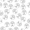 sheep icon in pattern style. Element of sheeps icon for mobile concept and web apps. Sketch sheep icon in pattern style can be use Royalty Free Stock Photo