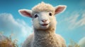 Adorable Animated Sheep: A Delightful Creation By Artgerm And John Wilhelm