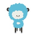 Sheep lamb. Cloud shape. Cute cartoon kawaii funny smiling character. Decoration of children s room. Pleasant dream