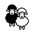 Sheep, lamb icon, vector illustration Royalty Free Stock Photo