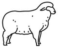 Sheep line icon. Lamb symbol. Farm animal Royalty Free Stock Photo