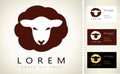 Sheep logo. Lamb vector.