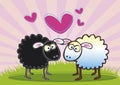Sheep in Love Royalty Free Stock Photo