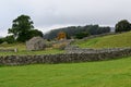 Sheep Pasture, Stone Walls and Barn near Hardraw, Hawes, North Yorkshire, England, UK