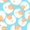 Sheep pattern. ewe ornament. Flock of sheeps. Farm animal background. Texture for baby cloth Royalty Free Stock Photo