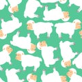 Sheep pattern. ewe ornament. Flock of sheeps. Farm animal background. Texture for baby cloth Royalty Free Stock Photo