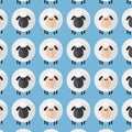 Sheep Pattern.Modern Flat Design Royalty Free Stock Photo